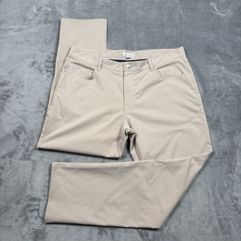Peter Millar Pants Mens 38x30 Khaki Crown EB66 Performance Chino Trouser
